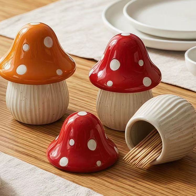 Cartoon Mushroom Ceramic Stora - огляд і ціна Home Bathroom Organizer