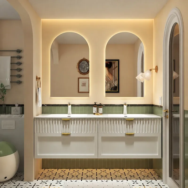 Cream Style Bathroom Cabinet w - огляд і ціна Home Bathroom Vanity Combo