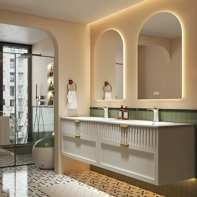 Cream Style Bathroom Cabinet w - огляд і ціна Home Bathroom Vanity Combo