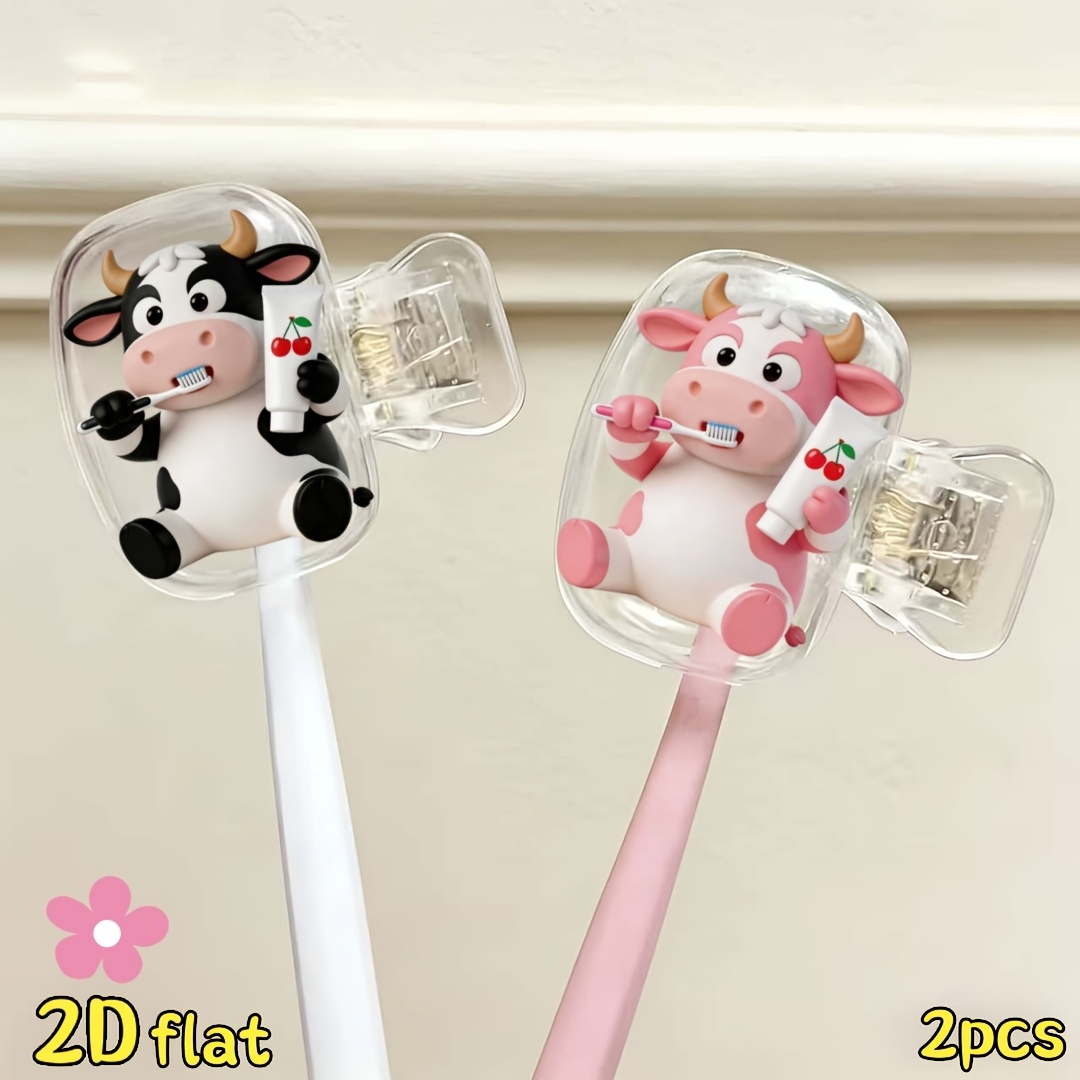 2pcs Cow Toothbrush Holder Tra - огляд і ціна Home Bathroom Organizer