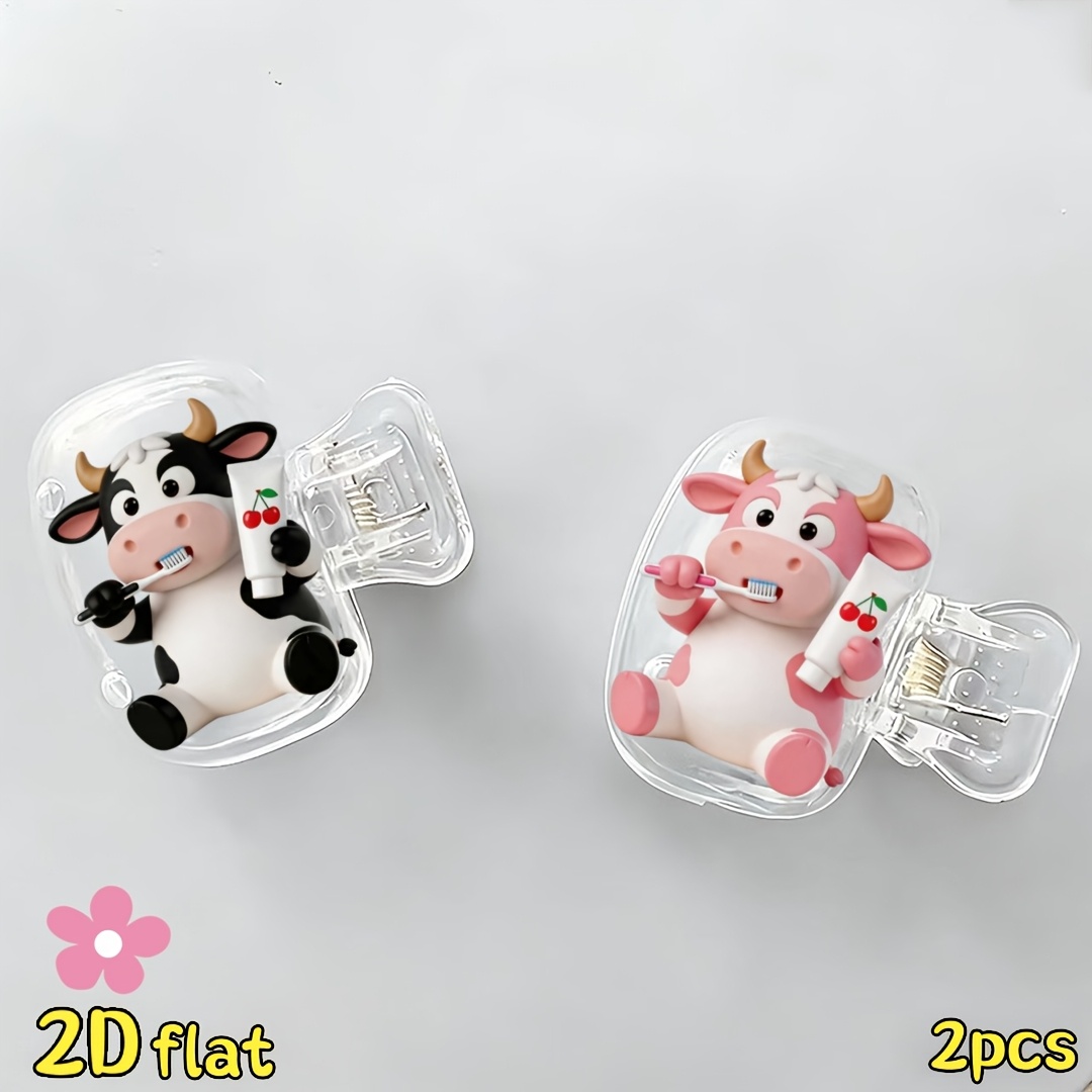 2pcs Cow Toothbrush Holder Tra - огляд і ціна Home Bathroom Organizer